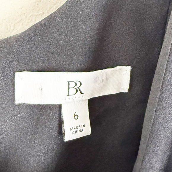 Banana Republic Crepe Scoop Neck Black Midi Dress Size 6 - Picture 6 of 9